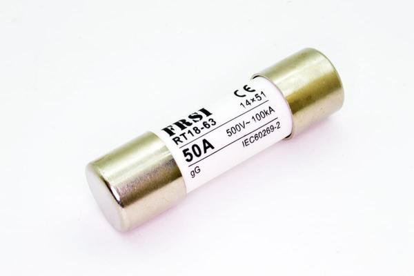 Предохранитель с характеристикой gG, 50А, 500В AC, 14x51мм RT18-63 500V 50A GG FRZ на сайте frsielectric.ru