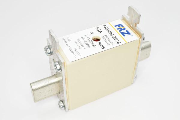 Предохранитель быстродействующий, gR, 63А, 690В AC, DIN000 FRM000-ZS78 690/700V 63A AR FRZ на сайте frsielectric.ru