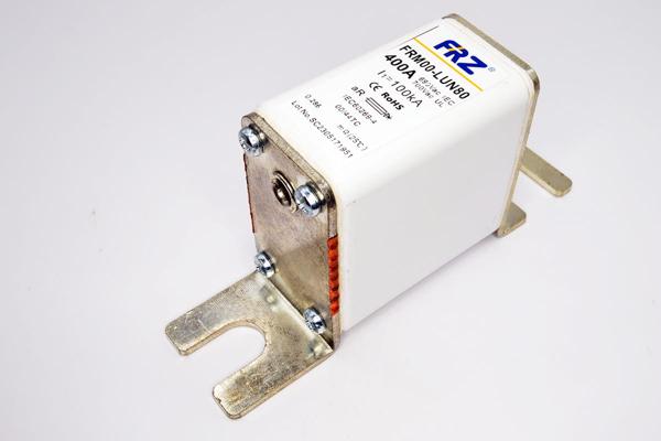 Предохранитель быстродействующий, aR, 400А, 690В AC, 00/80 FRM00-LUN80 690/700V 400A AR FRZ на сайте frsielectric.ru