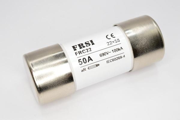 Предохранитель быстродействующий, aR, 50А, 690В AC/700В DC, 22x58мм FRC22 690/700V 50A AR FRZ на сайте frsielectric.ru