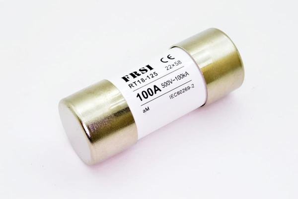 Предохранитель, aM, 100А, 500VAC, 22х58мм RT18-125 500V 100A AM FRZ на сайте frsielectric.ru