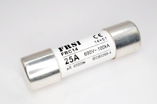 Предохранитель быстродействующий aR, 25А, 690В AC/700В DC, 14x51мм FRC14 690/700V 25A AR FRZ на сайте frsielectric.ru