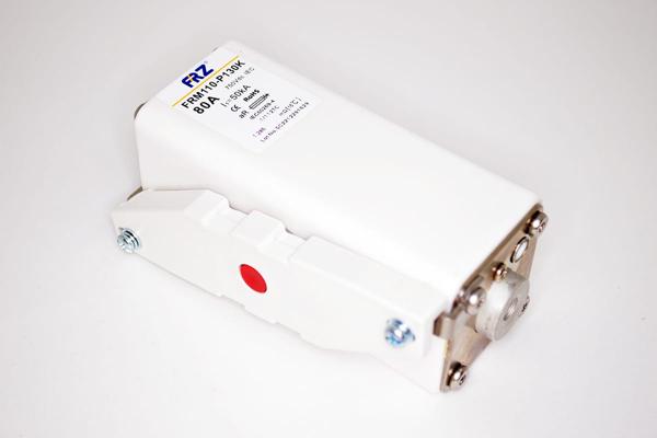 Предохранитель быстродействующий aR, 750V DC, 80A FRM110-P130K DC750V80A aR FRZ на сайте frsielectric.ru