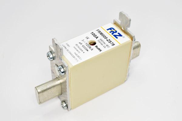 Предохранитель быстродействующий, aR, 100А, 690В AC, DIN000 FRM000-ZS78 690/700V 100A AR FRZ на сайте frsielectric.ru