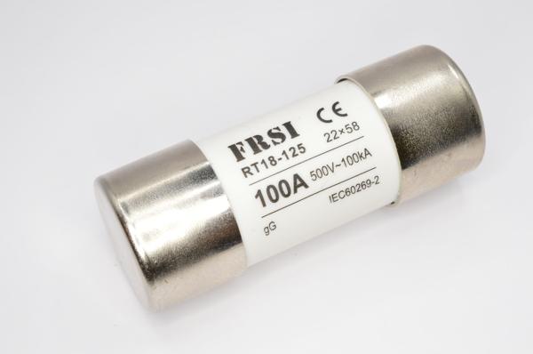 Предохранитель gG, 100А, 500В AC, 22х58мм RT18-125 500V 100A GG FRZ на сайте frsielectric.ru