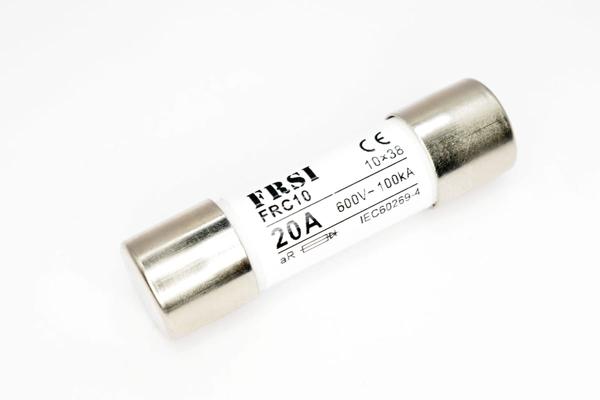 Предохранитель быстродействующий , aR, 20А, 600В AC/700В DC, 10x38мм FRC10 600V 20A AR FRZ на сайте frsielectric.ru